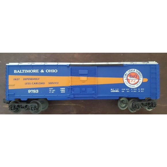 Lionel B&O Boxcar 9783 In Box Time-Saver Service O and O27 Gauge - Picture 2 of 4